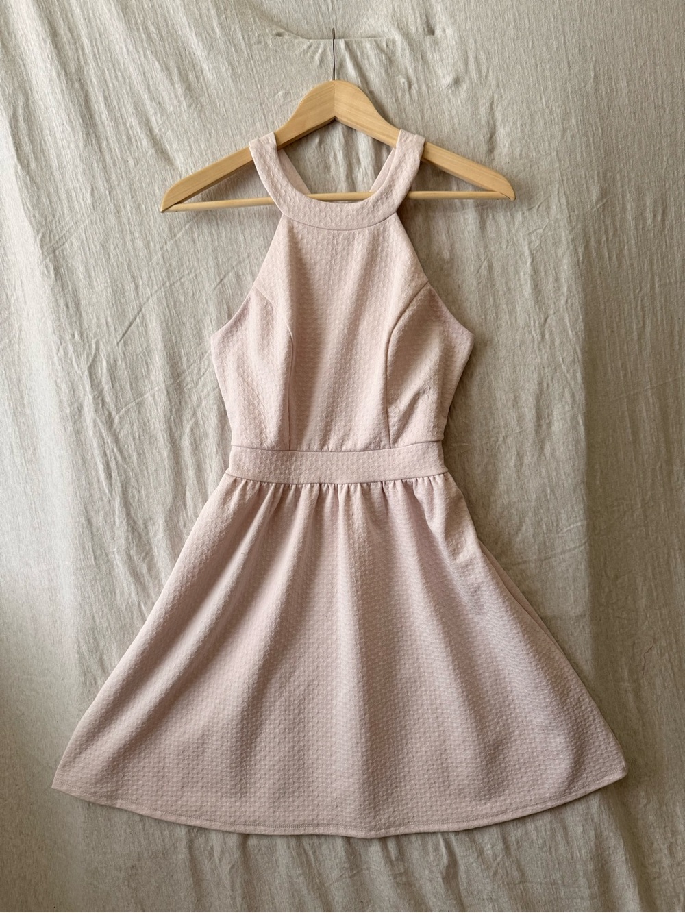 Charlotte Russe Blush Pink Halter Mini Dress